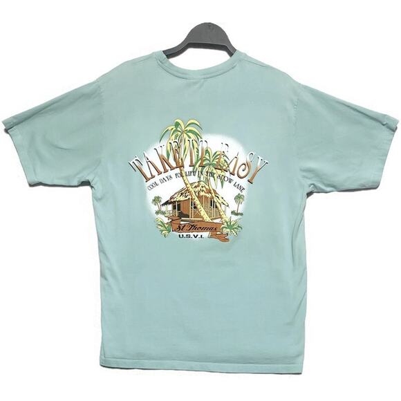 Take it Easy St Thomas Virgin Islands T Shirt Teal Green Women's Size Large - Picture 1 of 7